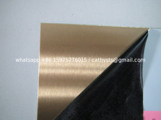 China 201 304 rose gold brushed finished stainless steel sheet supplier