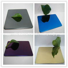 China 304 mirror color stainless steel sheet with colors ROSE, GOLD, BLACK, GREEN,BRONZE supplier
