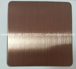 China 304 430 No4  bronze colored stainless steel sheet 1219*2438mm with PVC coating supplier