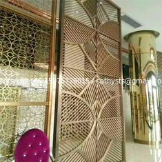 China furniture metal work custom stainless steel partition wall decorative panel supplier