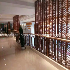 China Top quality laser cutting  room divider screen antique bronze color brushed finish metal panel supplier supplier