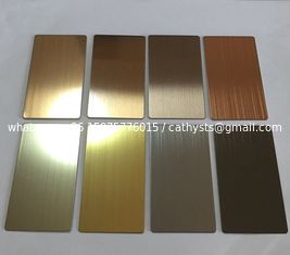China Supply Stainless Steel Architectural Finish Sheets Like Mirror No.8/Brush No.4 / Ti Gold And Etched supplier