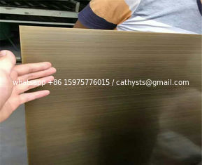 China satin brush titanium bronze coated sheets color stainless steel 304 316 supplier