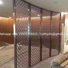 China Restaurant room divider metal screen  decorative partitions with color finish supplier