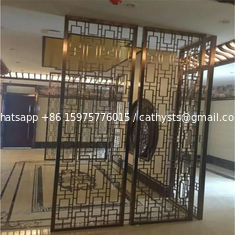 China Designed Folding screen room divider stainless steel decorative metal screen supplier