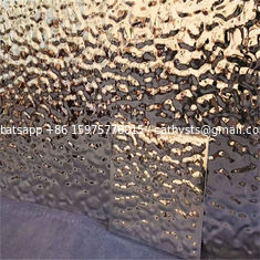 China Embossed Stainless Steel Sheets Rose Gold Mirror Finish 304 316  For Facade Wall Cladding  Curtain Wall Ceiling supplier