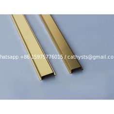 China decorative steel C channel price mirror gold finish stainless steel C shaped profile supplier