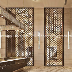 China Gold Stainless Steel Partition For Hotels/Villa/Lobby Interior Decoration supplier