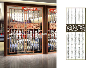 China Black Stainless Steel Carved/ Engraved Mashrabiyia  Panels For Hotels/Villa/Lobby Interior Decoration supplier