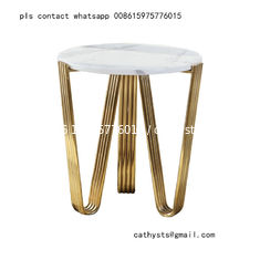 China marble table titanium gold stainless steel metal base or leg supplier
