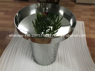 China high standard metal furniture customized stainless steel table with mirror or brushed finish supplier