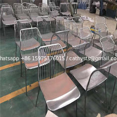 China steel Metal furniture and stainless steel chair and tables mirror or brushed finish supplier