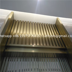 China Fluted Pattern Stainless Steel Sheet Wall Cladding Panel Polished Gold Colour Finish supplier
