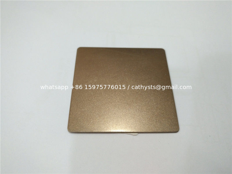 Hot Sale Bronze Color Sand Blasting Stainless Steel Sheet Panel 304 316 China Supplier