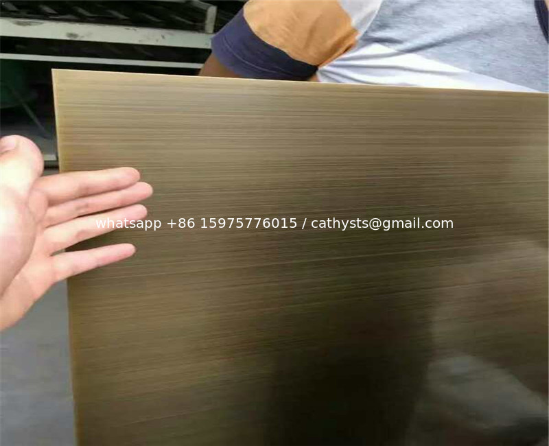 satin brush titanium bronze coated sheets color stainless steel 304 316