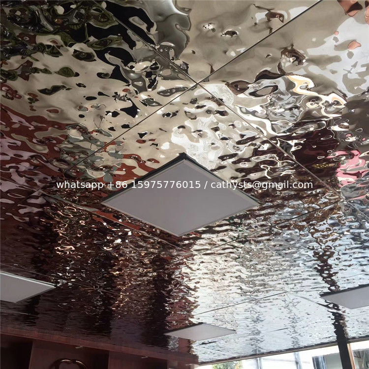 Water Wave Bright Finish Stainless Steel Sheet Gold Color For China Water Wave Bright Finish Stainless Steel Sheet Gold Color For Ceiling Decorative Panel Supplier