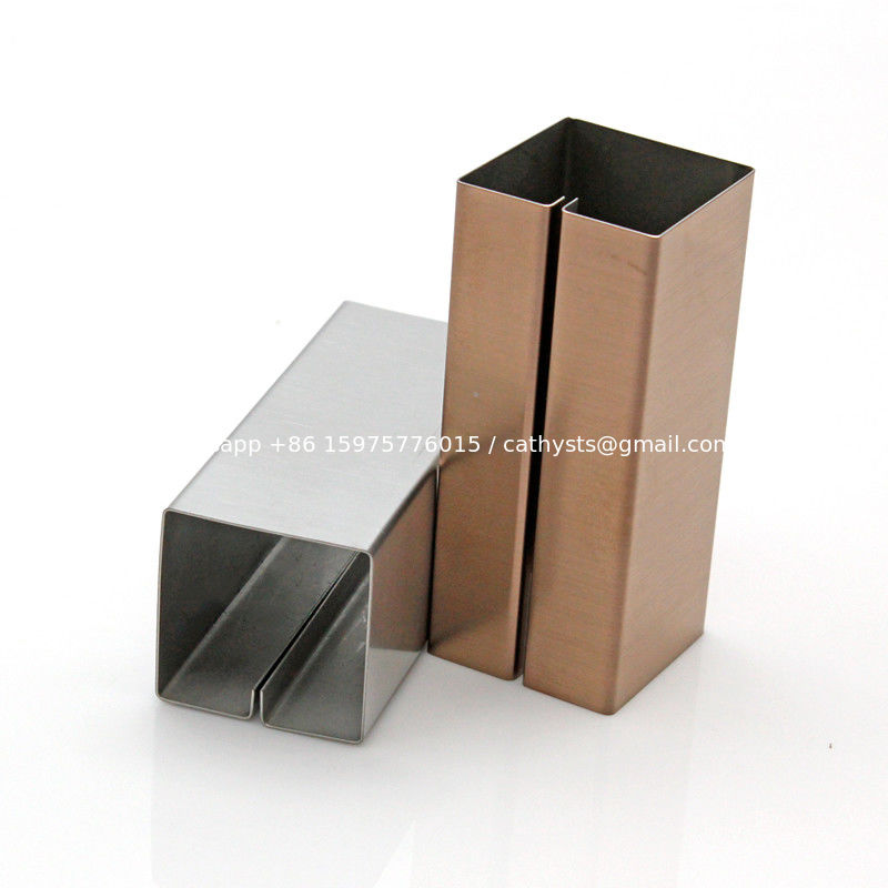 Hairline Finish Gold Stainless Steel U Channel U Shape Profile