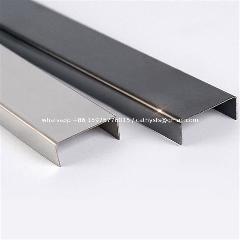 Mirror Or Hairline Stainless Steel Round Or Square Edge Tile Trim