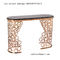Modern metal furniture rose gold stainless steel table for living room supplier
