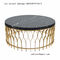 European style creative stainless steel coffee table modern tempered glass table supplier