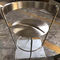 high quality stainless steel chair brushed finish metal gold chair for restaurant supplier