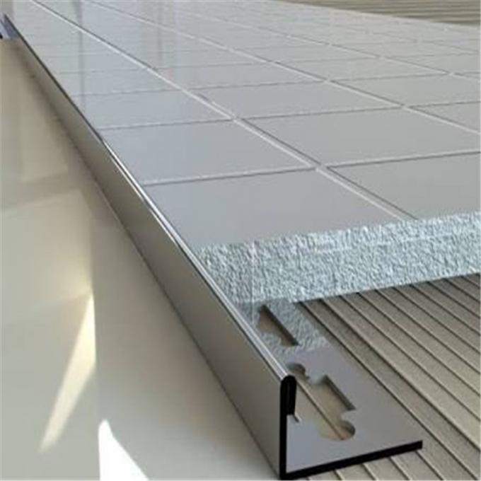 Stainless Steel Metal Floor Strip Trim Edges Brushed Finish Tile Trim