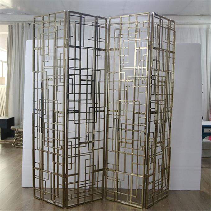 Designed Folding screen room divider stainless steel decorative metal
