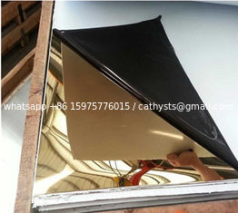China Ti-Gold color mirror finish stainless steel sheet 201 304 316 430 grade supplier