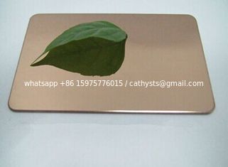 China 304 8k mirror Bronze color stainless steel sheet supplier