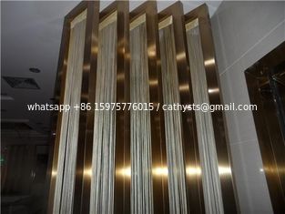 China Stainless steel edge profile for doors with rose gold color supplier