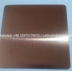 China 304 430 hairline bronze colored stainless steel sheet supplier