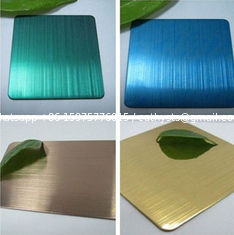 China hairline decorative stainless steel sheet with color gold/rose gold/bronze/black/blue supplier