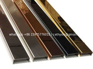 China Stainless steel profiled edging strip processing ,rose gold stainless steel U-shaped groov supplier