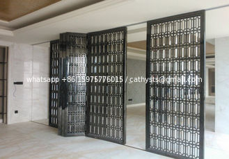 China Brushed black titanium stainless steel screen , price stainless steel wall plating foshan supplier