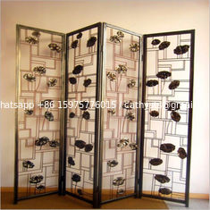 China stainless steel /metal /brass folding screen room divider with different colors and design supplier