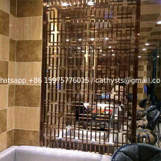 China fashion design for hotel partition screen stainless steel color room divider supplier