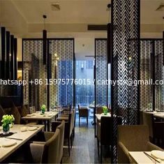 China 304 201 brass perforated sheet stainless steel screen for resturant room divider deco supplier