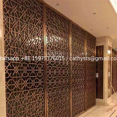 China construction building stainless steel dubai room divider screen metal work project supplier