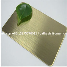 China Foshan 304 stainless steel copper color bright brushed finish sheet price 0.8mm 1.0mm 1.2mm thickness supplier