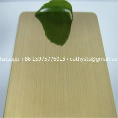 China 304 stainless steel gold color sheet NO.4 brushed finish decorative metal panel supplier