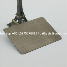 China 304 Stainless Steel Decorative Plate Hairline Green Bronze Plating Color Sheet with Film 7c PVC supplier