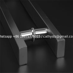 China Glass door handle, hairline finish stainless steel door handle European style large pull handle supplier