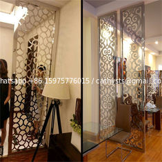 China custom design project metal screen color coating laser cut room divider in dining room supplier