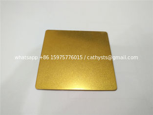 China sand blasted finish gold color decorative sheet stainless steel 304 foshan factory supplier