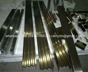 China stainless steel metal wall panels trimmings U channel shape with black or gold color for wall decoration supplier