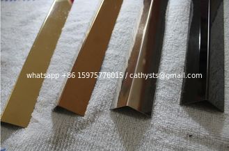 China Polished Finishes Rose Gold Stainless Steel Trim Strip 201 304 316 supplier