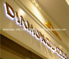 China Custom led backlit stainless steel signs channel letters laser cutting supplier