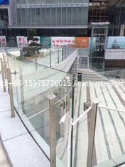 China Middle East popular glass balcony railing stainless steel posts supplier