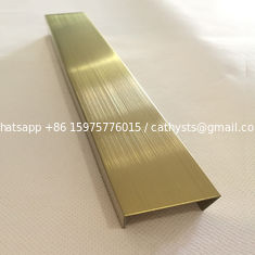 China Brushed Finish Rose Gold Stainless Steel Trim Strip 201 304 316 supplier