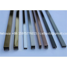 China Hairline Finish Matt Stainless Steel Angle U Shape Trim 201 304 316 For Wall Ceiling Frame Furniture Decoration supplier